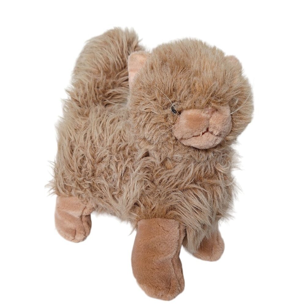 Vintage Brown Persian Kitty Cat Stuffed Animal 13.5"